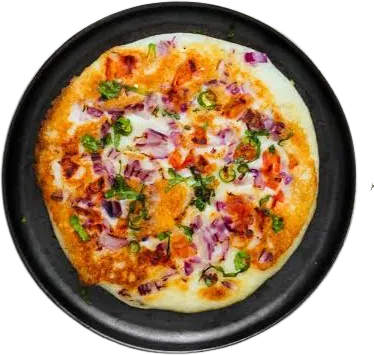 Onion and vegetable uttapam